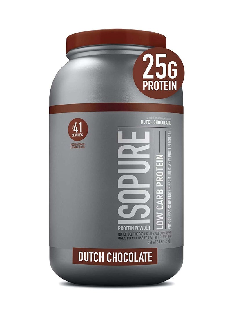 Isopure Low Carb Protein, Dutch Chocolate Offer, 3 Lb