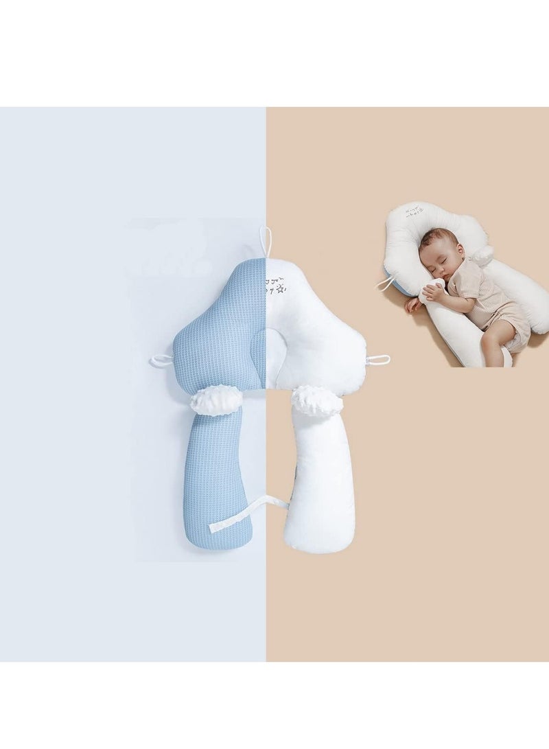 Infant Head Shaping Pillow Correction for Startling and Deviation Dual Use for Winter and Summer Adjustable Drawstring Machine Washable  For Babies 0 to 36 Months