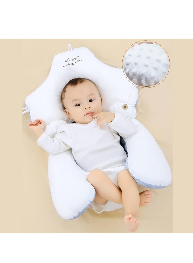 Infant Head Shaping Pillow Correction for Startling and Deviation Dual Use for Winter and Summer Adjustable Drawstring Machine Washable  For Babies 0 to 36 Months