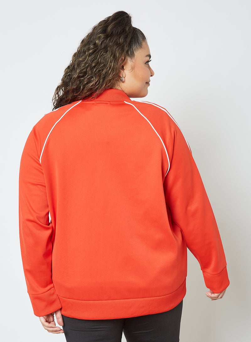 Plus Size Primeblue SST Track Jacket Red