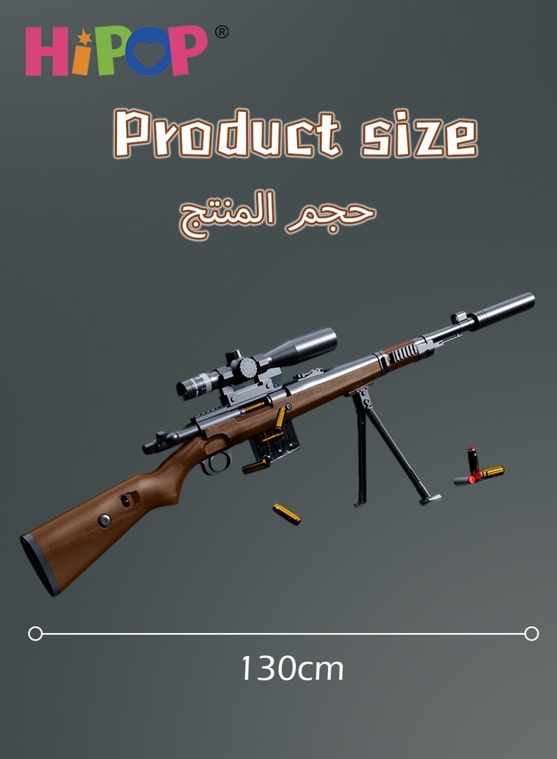98K Big Gun Toys for Kids,130cm,Shell Ejection for Soft Bullets,Oversized Simulation Toy,Educational Model for Kids