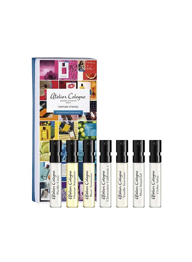 7-Pieces U Cologne Absolue 14Ml Pacific, Orange, Rose Anonyme, Clementine,Vanille, Musc, Cedre - Vials Set