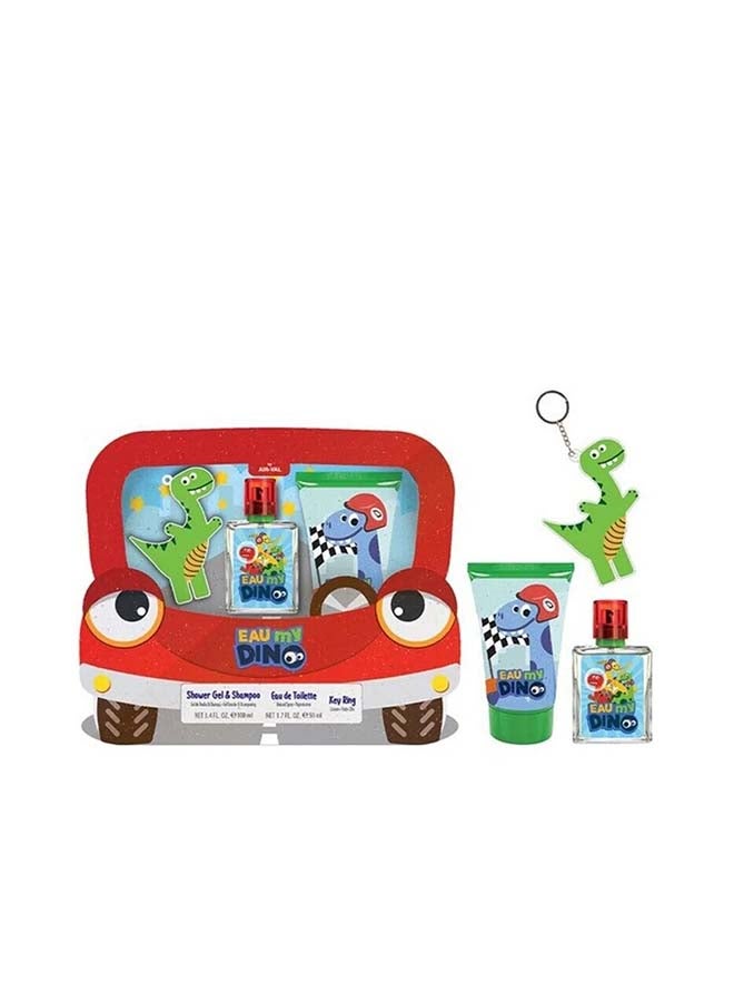 Eau My Dino Set Edt 50Ml, Sg And Shampoo 100Ml, Key Ring