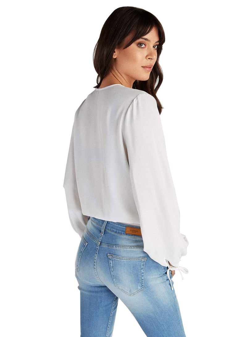 Long Sleeves Blouse White