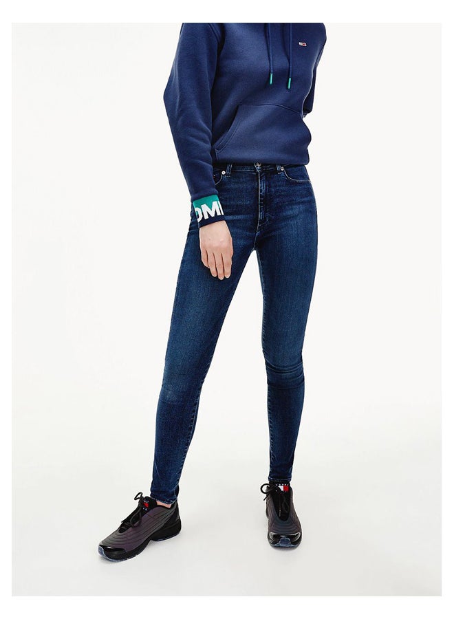 High Rise Super Skinny Jeans Blue