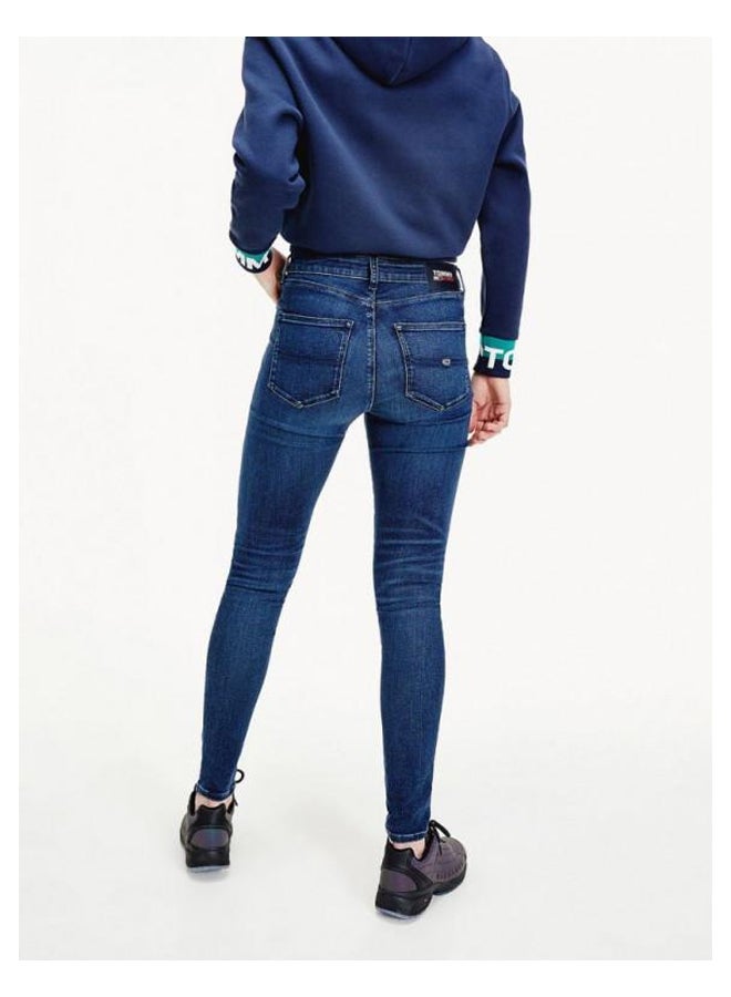 High Rise Super Skinny Jeans Blue