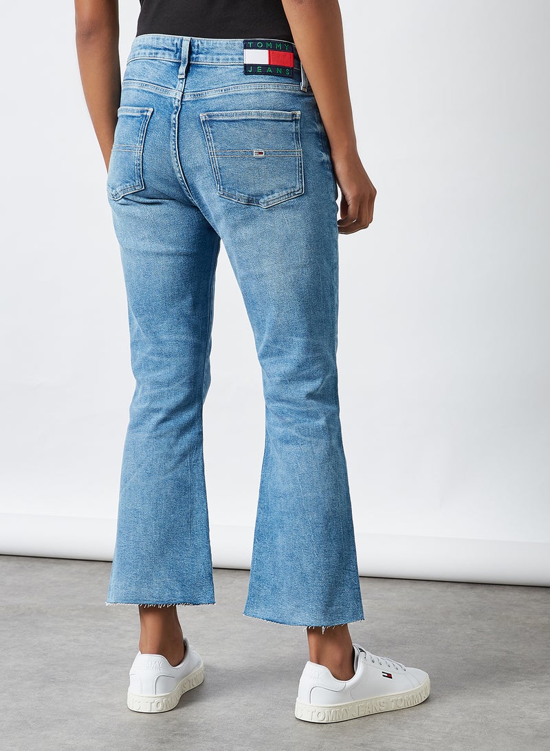 Katie Crop Flare Jeans Light Blue