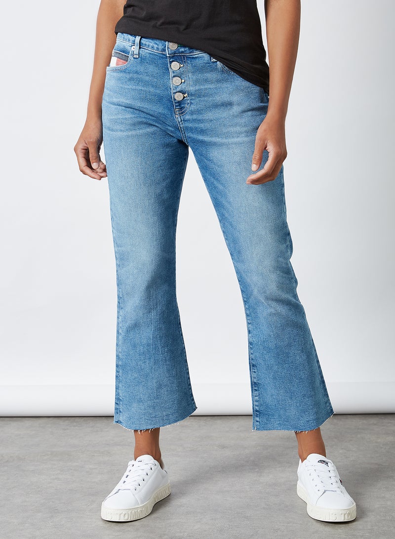 Katie Crop Flare Jeans Light Blue