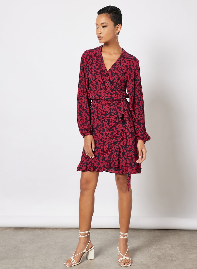 Russo Wrap Dress Red