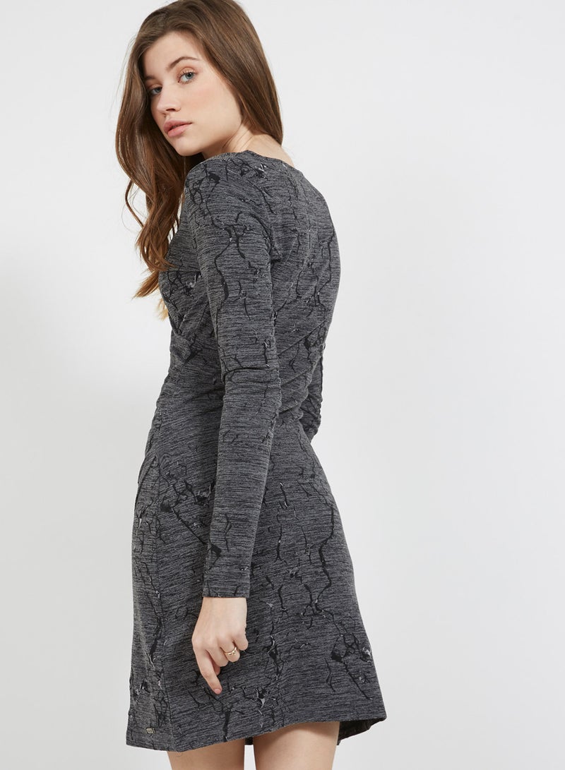 Avelina Bodycon Dress Dark Grey