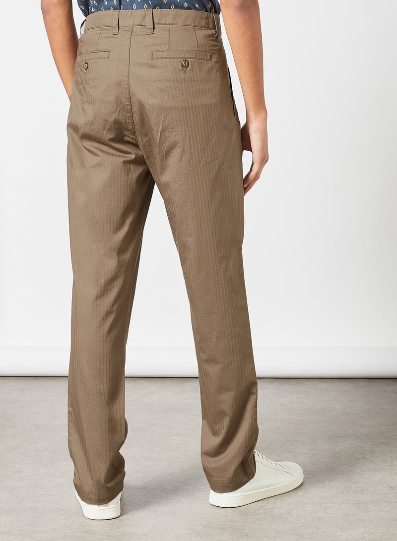 Pleated Trousers Brown