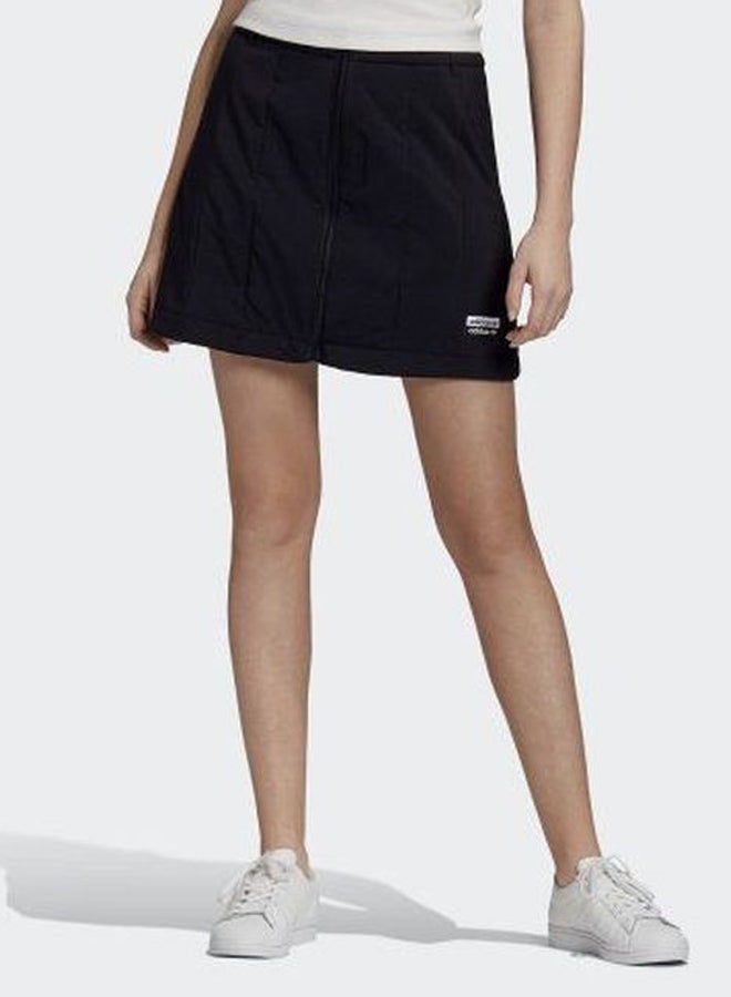 R.Y.V. Front Zip Skirt Black