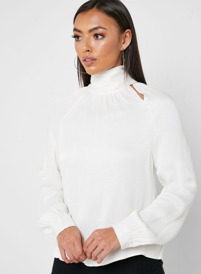 High Neck Cut Out Top