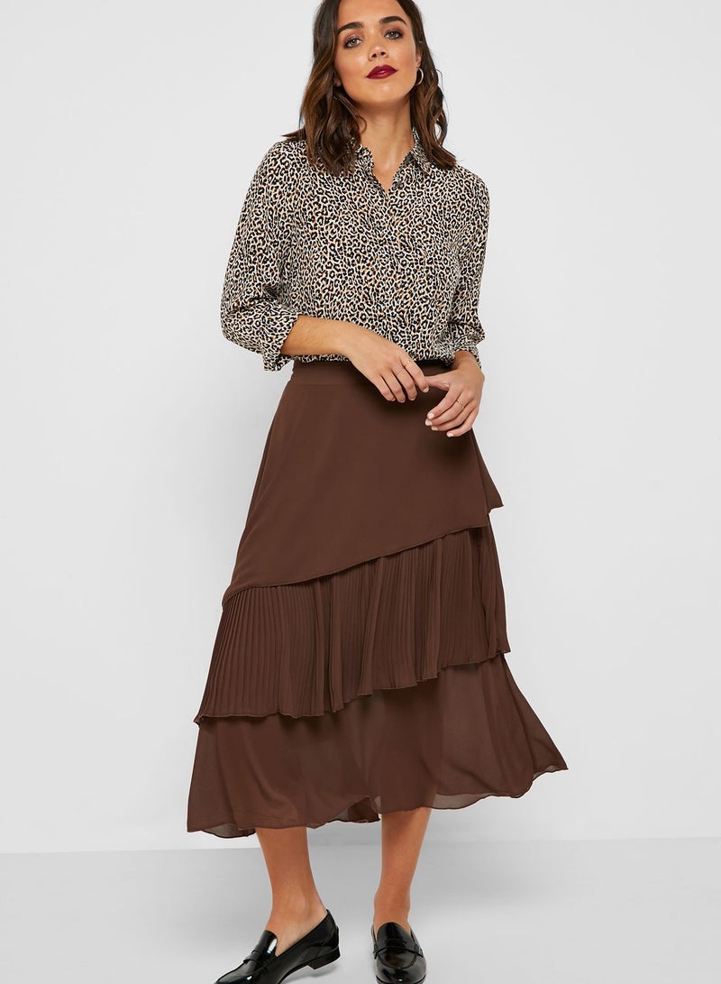 Layered Midi Skirt