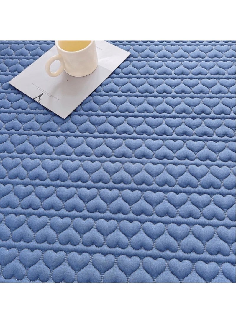 Waterproof Fitted Bedding Topper Set 200 x 220 cm King Size - Blue Protect Your Mattress and Pillows Includes 2 Pillowcases