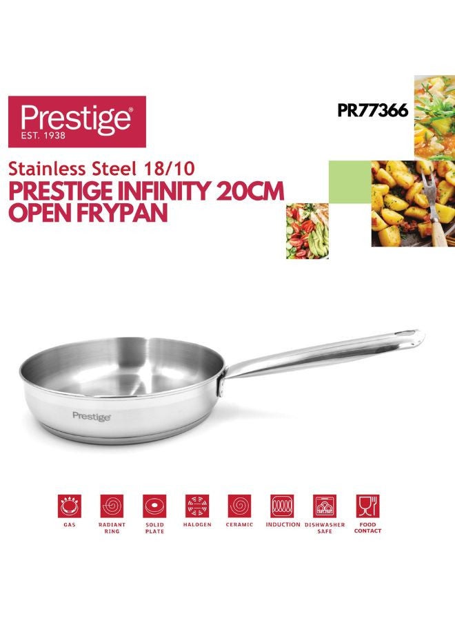 Prestige Infinity 20Cm Open Frypan Silver 20Cmcm