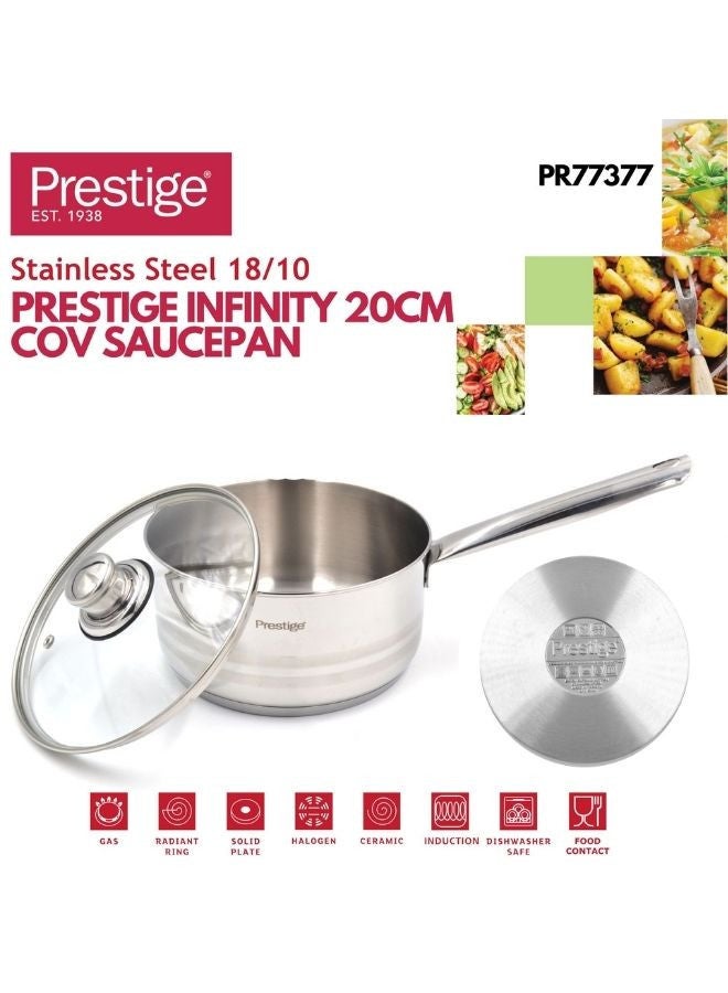 Prestige Infinity 20Cm Cov Saucepan Shiny, Matt 20Cmcm