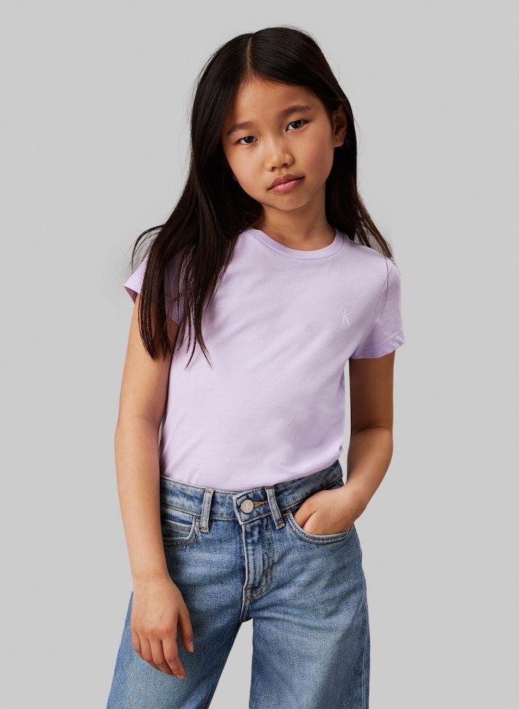 Girls' 2 Pack Slim T-Shirts - Cotton jersey, Multicolored