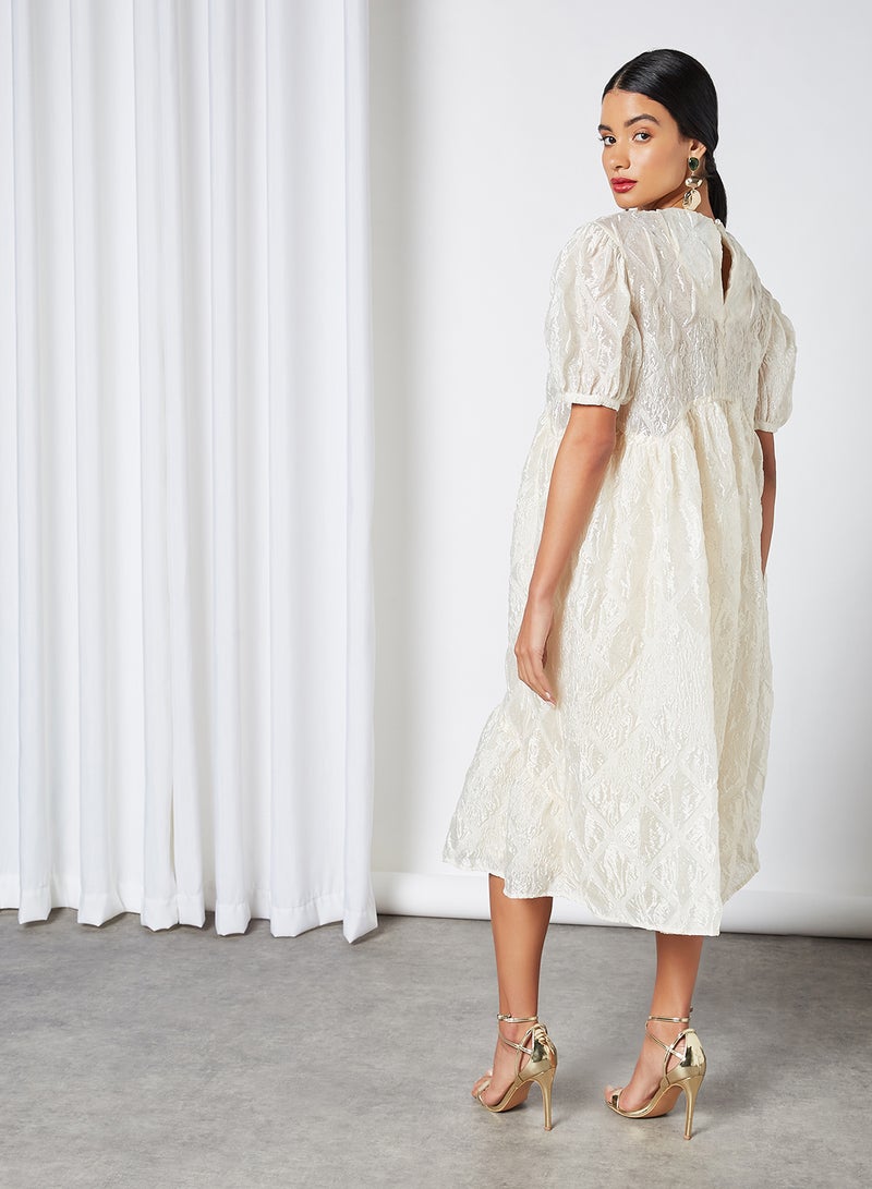 Supper Oversized Midi Dress Cream