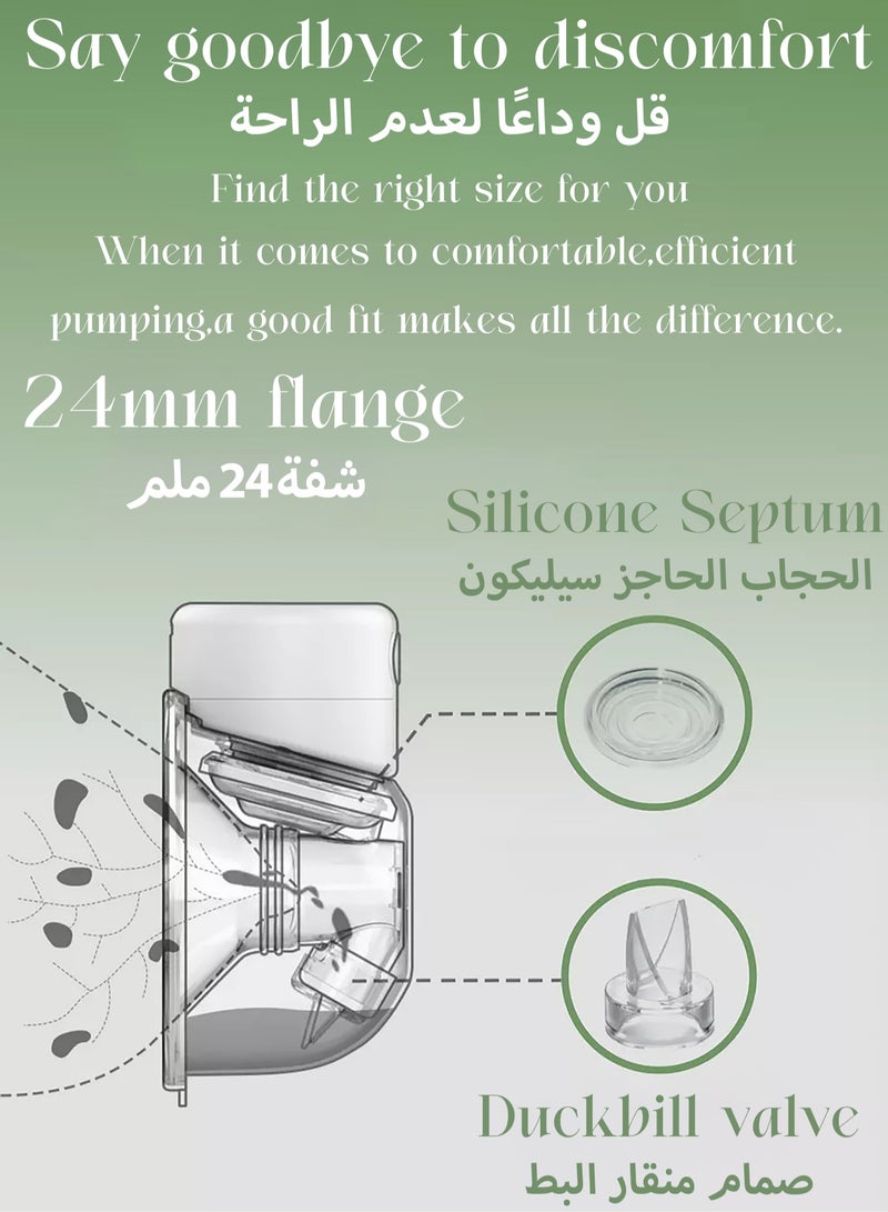 Portable Hands-free Breast Single Pump Wearable, Ultra-silent Hands Free Breast Pump With Smart LCD Display, 2 Modes And 9 Levels Rechargeable Wireless Portable Milk Pump Memory Function - White