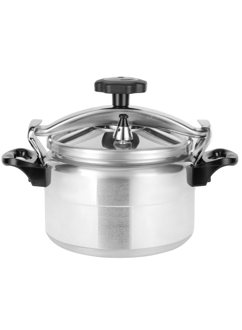 Delcasa Aluminum Pressure Cooker Equipped with Multi Safety Device and Unique Pressure Indicator Durable Aluminum Alloy Construction with Firm Handles Silver Silver