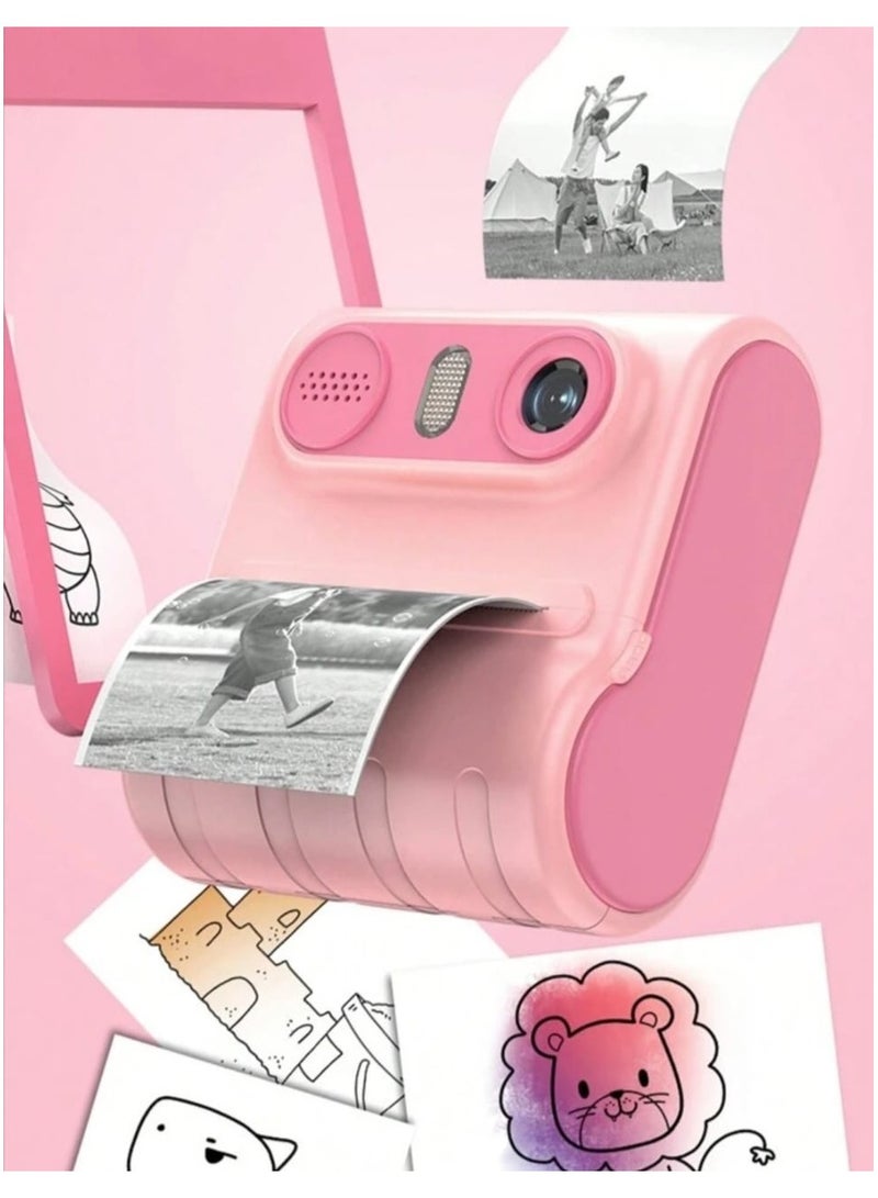 Thermal Printer LK001 Portable Wireless Kids Camera  pink