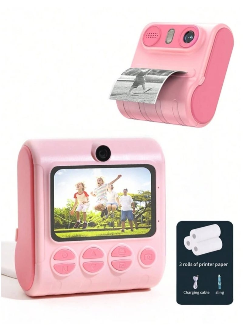 Thermal Printer LK001 Portable Wireless Kids Camera  pink