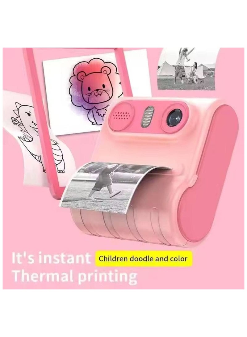 Thermal Printer LK001 Portable Wireless Kids Camera  pink