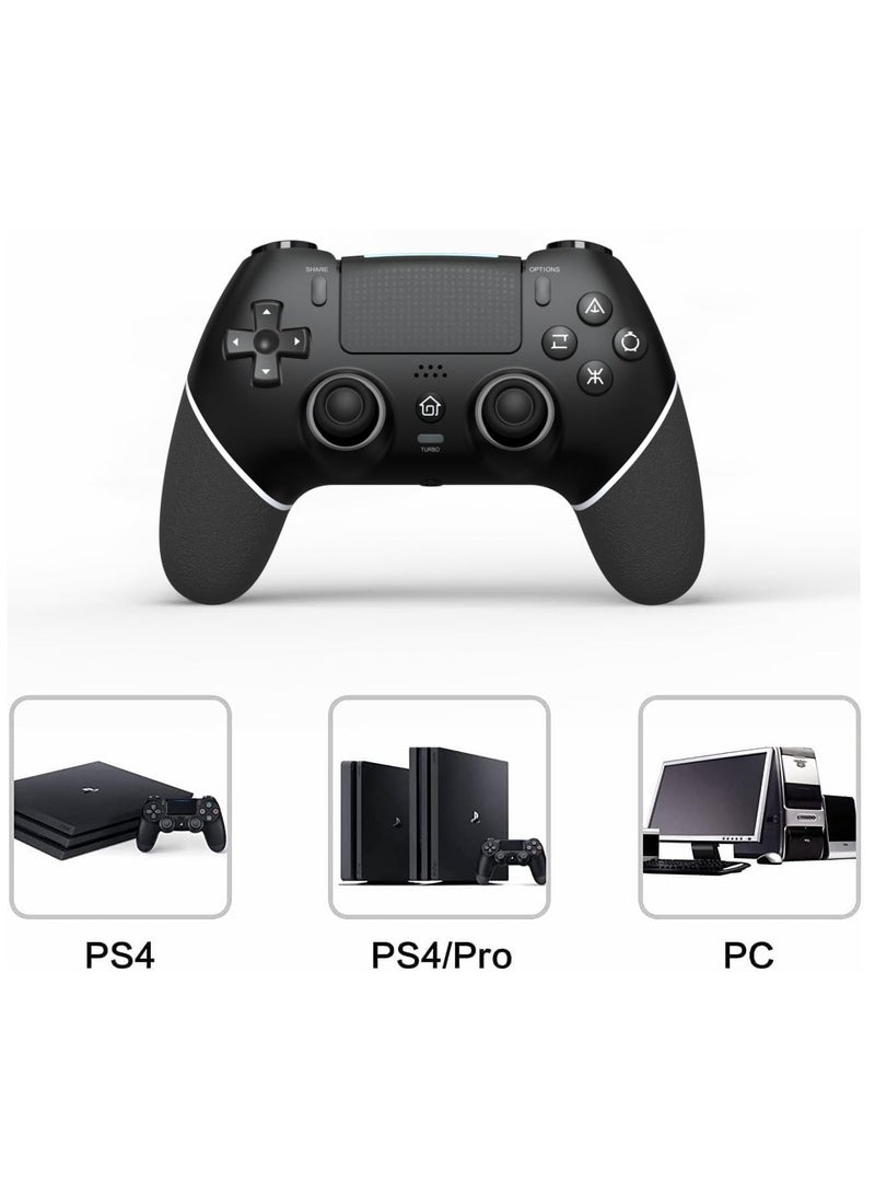 Wireless Controller for PS4 with USB Cable, 1000mAh Battery, Dual Vibration, 6-Axis Motion Control, 3.5mm Audio Jack, Multi Touch Pad, Share Button, Controller Joystick Compatible with PS4/Slim/Pro/PC