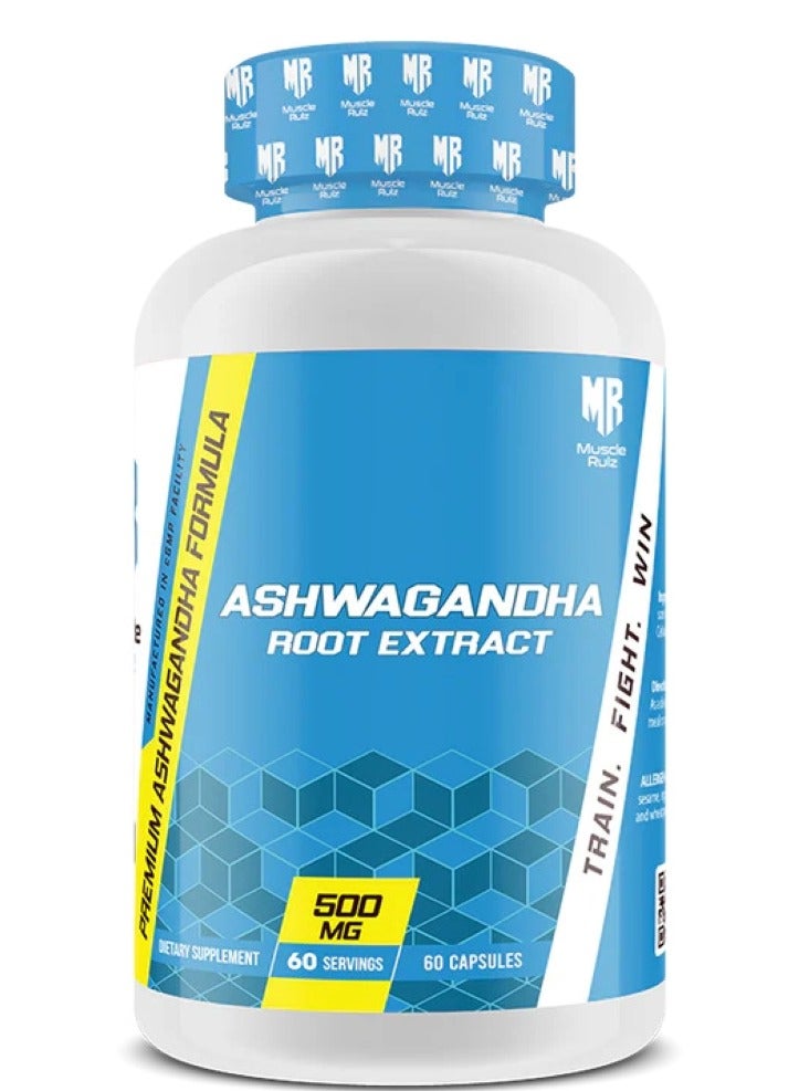 Ashwagandha Root Extract 500mg 60 Capsules, 60 Servings