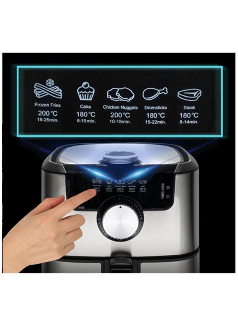 Dsp Household 1500W 4.5L Large Capacity Stainless Steel Air Fryer-KB2085