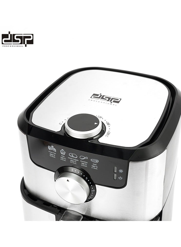 Dsp Household 1500W 4.5L Large Capacity Stainless Steel Air Fryer-KB2085