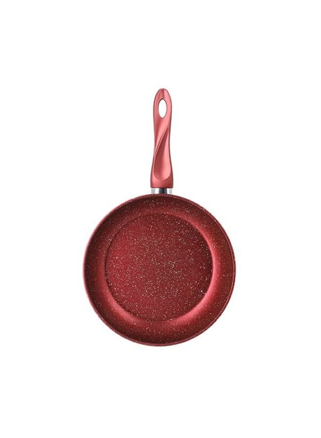 Aluminium Frypan With Durable Granite Coating Maroon 24cm