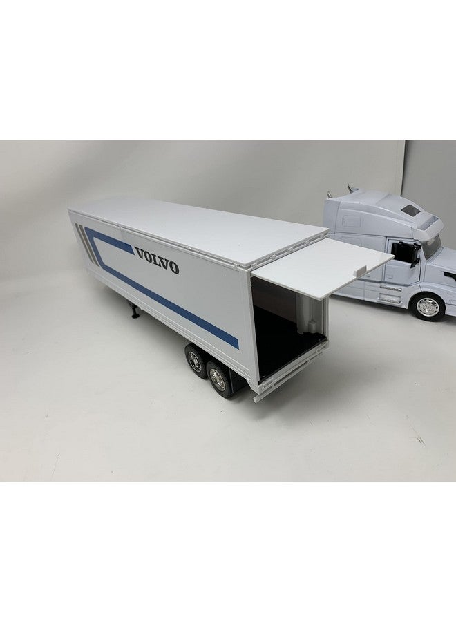 Newray Volvo Tractor And Trailer Vn780 1/32 Scale Prebuilt Model Semi Truck White