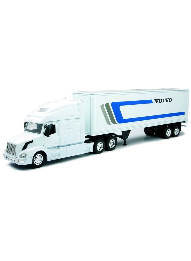 Newray Volvo Tractor And Trailer Vn780 1/32 Scale Prebuilt Model Semi Truck White