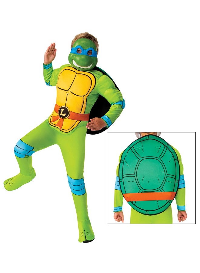 Boy'S Nickelodeon Retro Classic Teenage Mutant Ninja Turtles Leonardo Costume Small Green/Blue