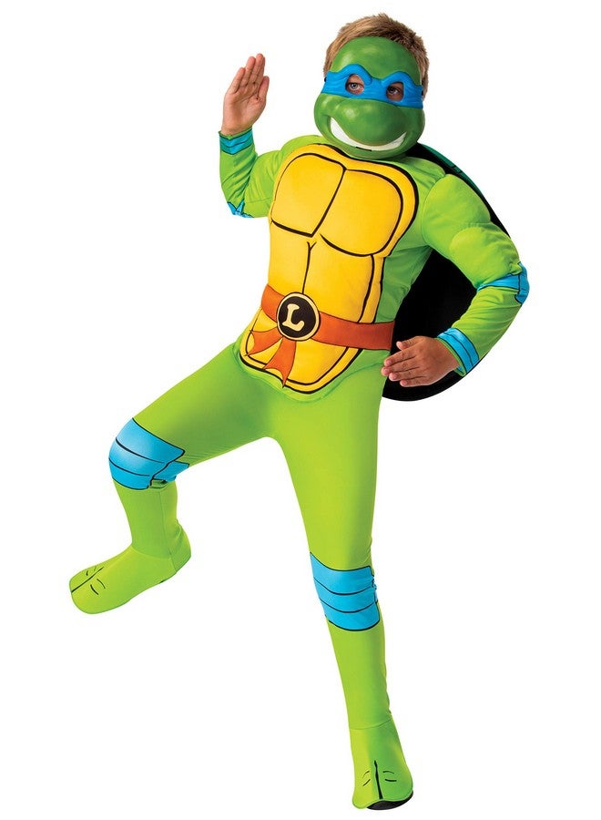 Boy'S Nickelodeon Retro Classic Teenage Mutant Ninja Turtles Leonardo Costume Small Green/Blue