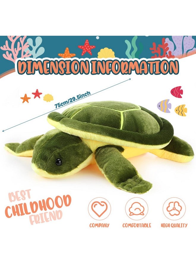 Soft Plush Sea Turtle Stuffed Animals Plush Pillow Toys Giant Stuffed Turtle Tortoise Plush Toys Doll Birthday Graduation Nurse'S Teacher'S Day'S Gifts For Girls Boys Girlfriend(30 Inches)