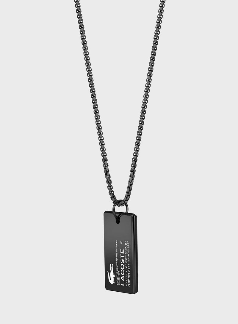 Stencil Logo Tag Necklace