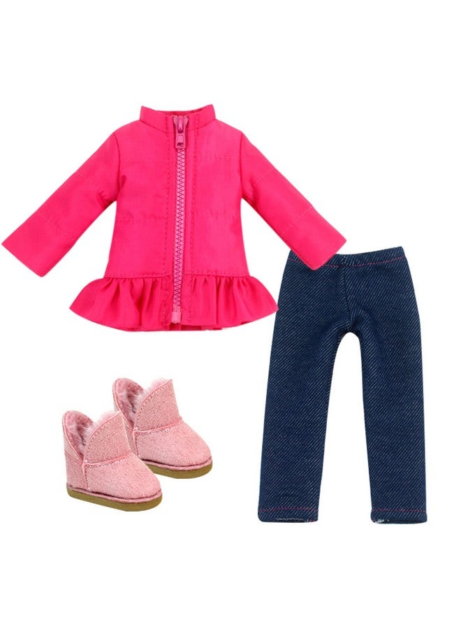 3 Piece Winter Outfit With Jacket Jeggings And Boots For 14.5