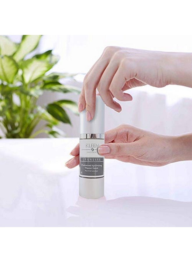 Organic Vitamin C Serum For Face With Hyaluronic Acid Best Anti Wrinkle Facial Serum To Reduce Wrinkles Dark Spots & Sun Damage Anti Aging Brightening Vitamin C Face Serum For Women & Men 1.7 Oz