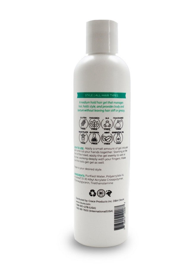 Lightweight Hair Styling Gel Hypoallergenic Fragrance Free For Edge Control To Tame Frizz With Medium Hold (8 Fl Oz Pack Of 1)