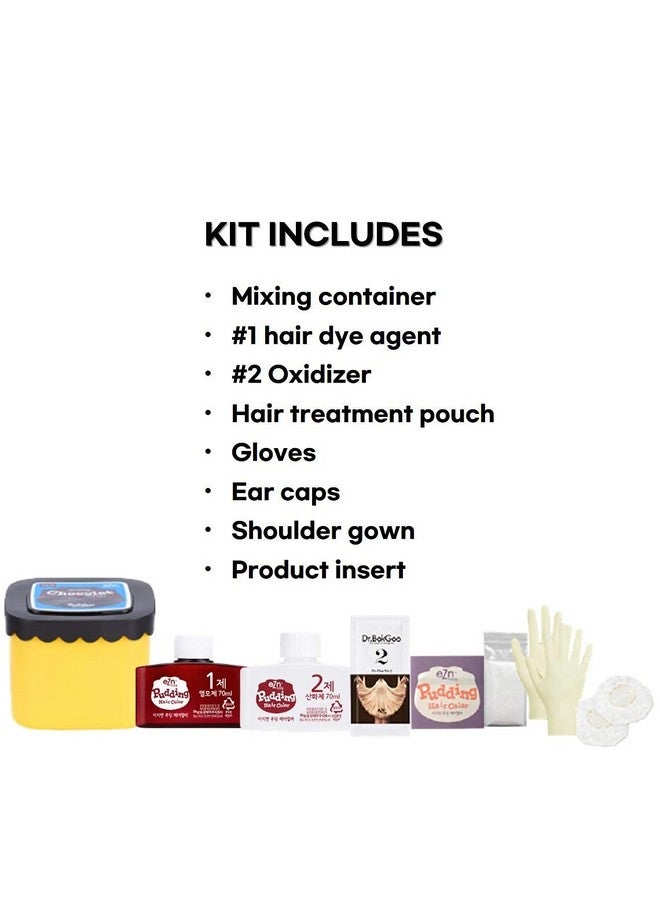 Pudding Hair Dye Ammonia Free Semipermanent Self Hair Dye Diy Kit Included Contain Keratin Made In Korea Beauty (Ash Lavender)