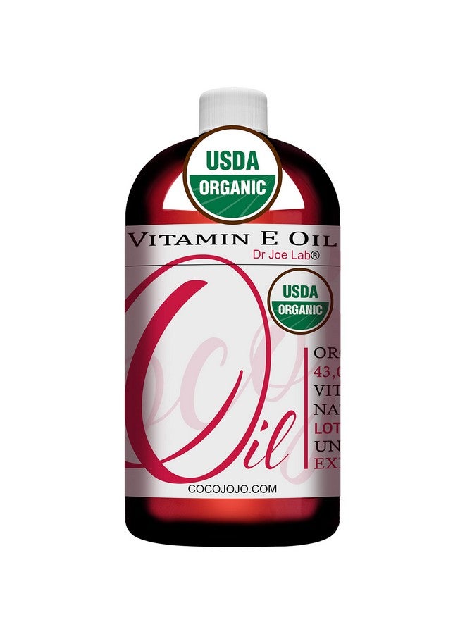 Cocojojo Organic Vitamin E Oil Hydrating Moisturizing Antioxidant Non Gmo Vegan100% Natural Usda Certified 43000 Iu Crueltyfree For Face Skin Hair Body Nails Beard (32 Oz.)