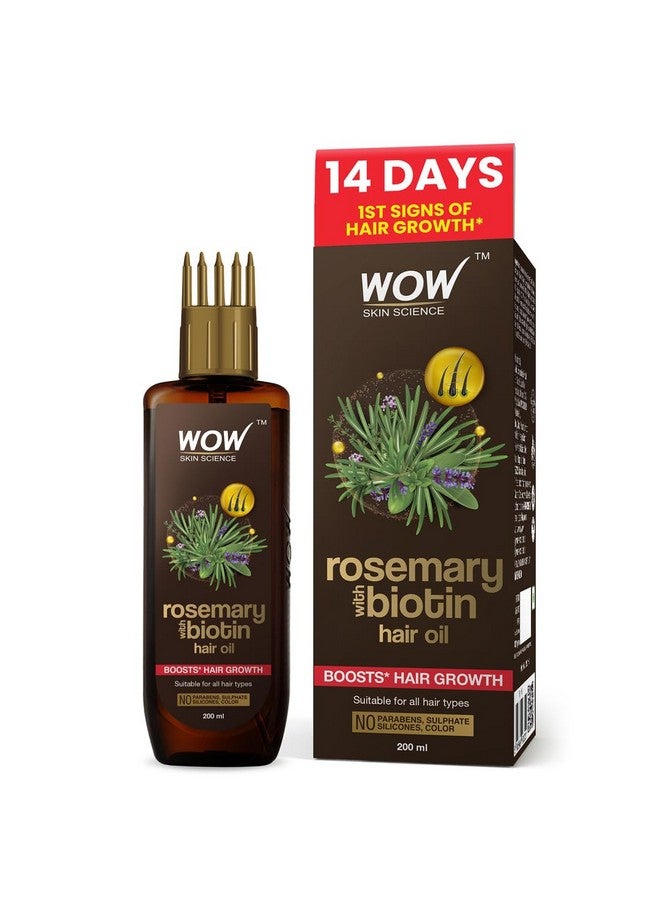 Rosemary With Biotin Hair Growth Oil Stimulates New Hair Growth Controls Hair Fall & Reduces Hair Breakage Gives Healthy Hair