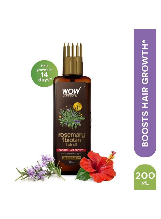 Rosemary With Biotin Hair Growth Oil Stimulates New Hair Growth Controls Hair Fall & Reduces Hair Breakage Gives Healthy Hair