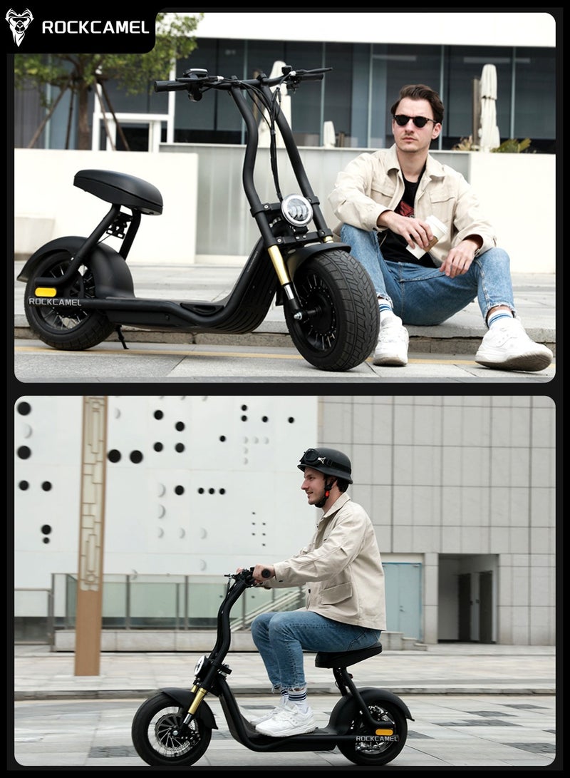 48V Electric Scooter for Adults Up To 45km/h Speed with Seat 115KG Capacity Scooter Adult,14