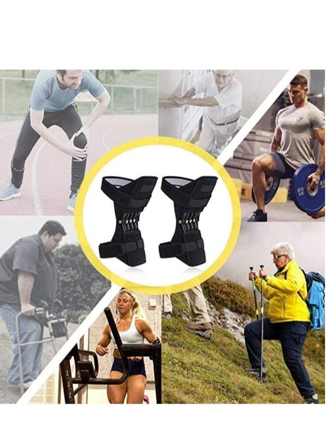 Breathable Joint Support Knee Pads Recovery Brace - Non-Slip Pain Relief Knee Lift Leg Band - Protective Sports Knee Stabilizer Pads - Rebound Spring Force Knee Power Enhancer Booster