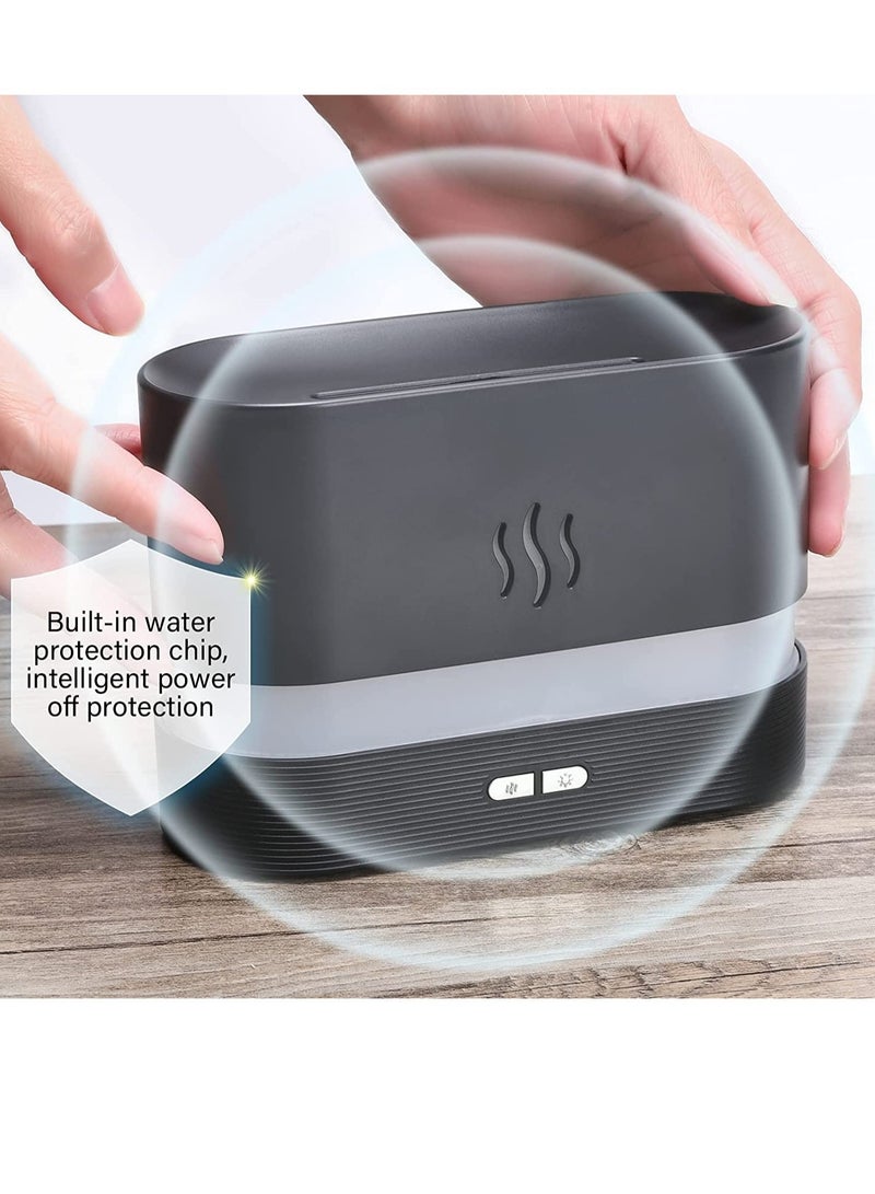 Flame Air Diffuser,Humidifier,Portable-Noiseless Aroma Diffuser for Home,Office or Yoga Essential Oil Diffuser with No-Water Auto-Off Protection