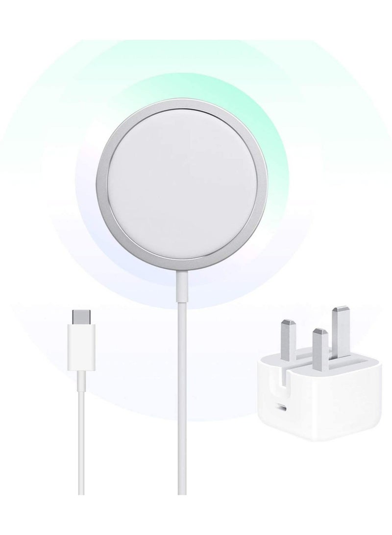 20W Magnetic Wireless Charging Cable USB-C Compatible with Apple iPhone 12/12 Mini/12 Pro/12 Pro Max